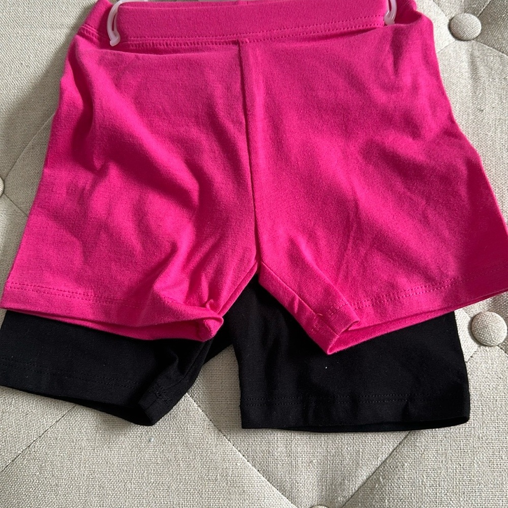 Pink and Black Shorts Set